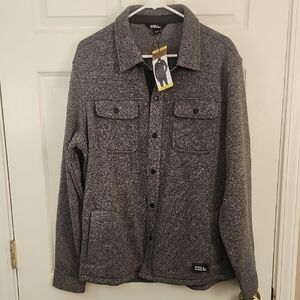 Eddie Bauer Gray Lightweight Shirt Jacket with Traditional Collar